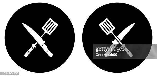 bbq utensil - grilling tools stock illustrations