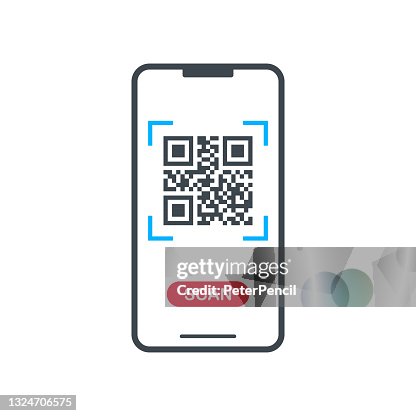 QR Code Scan on Smartphone. Scan QR Code icon. Vector illustration. QR Code Scan on Smartphone. Scan QR Code icon. Vector illustration.
