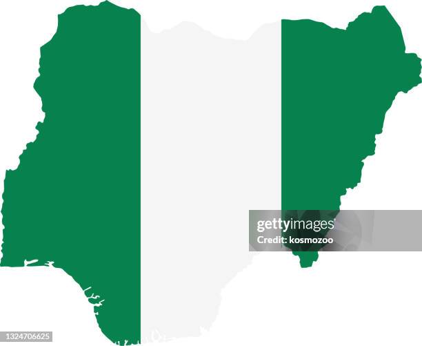 ilustrações de stock, clip art, desenhos animados e ícones de nigeria flag map - bandeira da nigéria