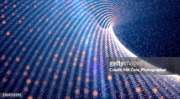 3d rendering futuristic abstract background, multi color motion swirl line texture for business science and technology advertising - fintech imagens e fotografias de stock