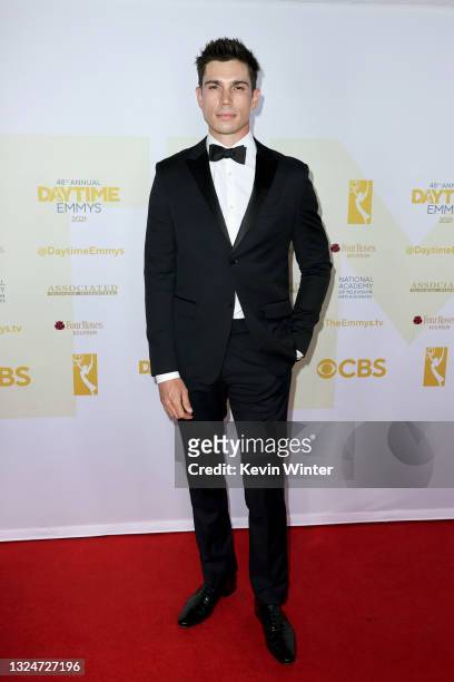 In this image released on June 21, Tanner Novlan attends the 48th Annual Daytime Emmy Awards at Associated Television Int'l Studios in Burbank,...