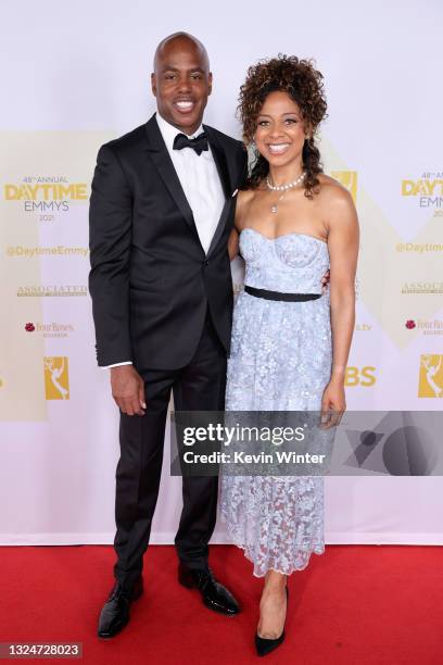 In this image released on June 21, Kevin Frazier and Michelle Turner attend the 48th Annual Daytime Emmy Awards at Associated Television Int'l...