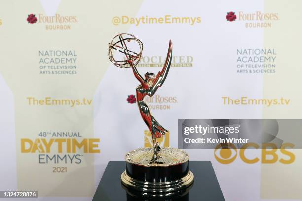 In this image released on June 21, Emmy statuette is seen at the 48th Annual Daytime Emmy Awards at Associated Television Int'l Studios in Burbank,...
