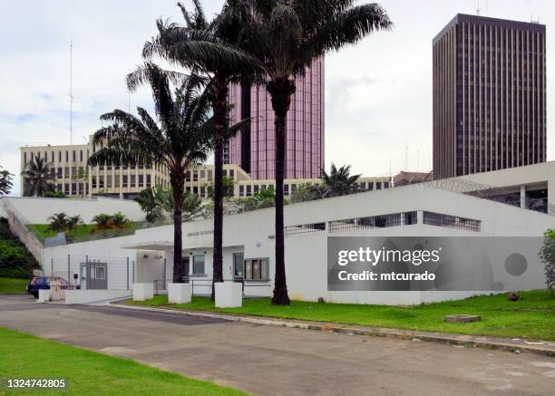 embassy of france, abidjan, ivory coast - ivory coast town bildbanksfoton och bilder