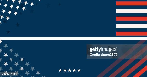 usa stars and stripes color banner background - happy independence day 幅插畫檔、美工圖案、卡通及圖標