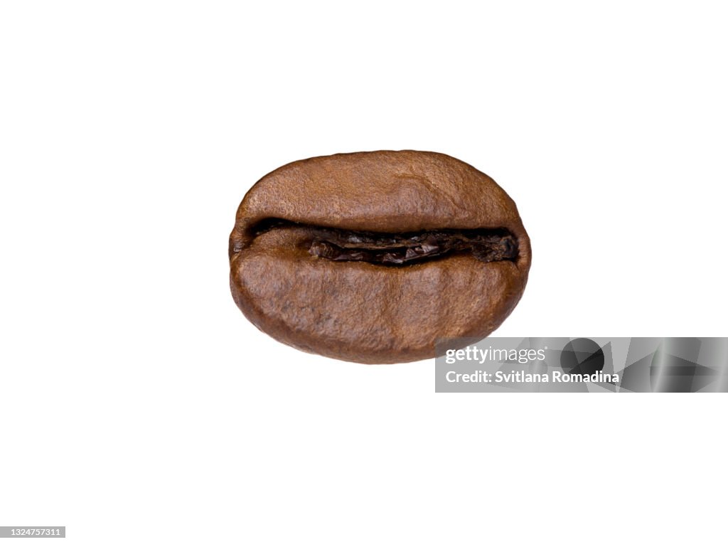 Roasted coffee bean isolated on white background