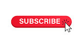 Subscribe Button and Cursor. Vector Stock Illustration