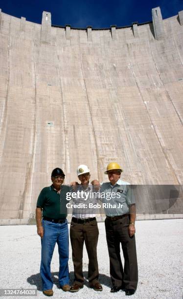 These three original Hoover Dam workers total 145 combined years working at Hoover Dam. : For 37 years, Joe Kine dangled 700 feet above the riverbed...