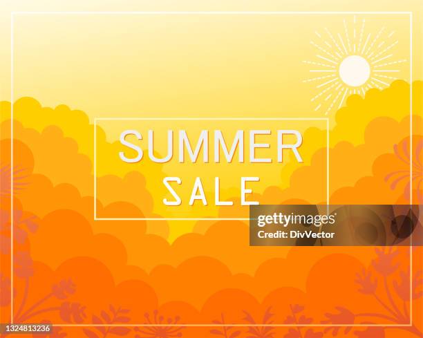 hot summer sale background - summer sale stock illustrations