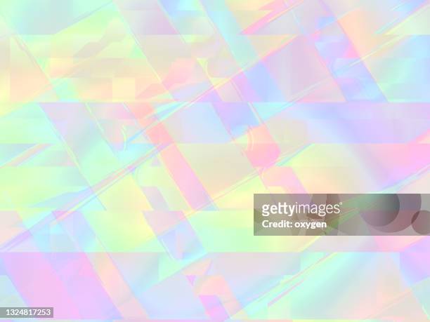 abstract holographic neon dynamic geometric waves flowing background - holographic stock pictures, royalty-free photos & images