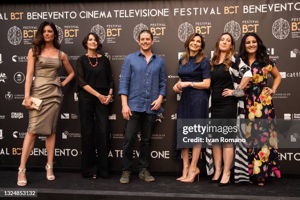 Daniela Ferolla, Domizia De Rosa, Michelangelo Tommaso, Maria Pia Calzone, Claudia Catalli, pose at the photocall at the 5th edition of the Festival...