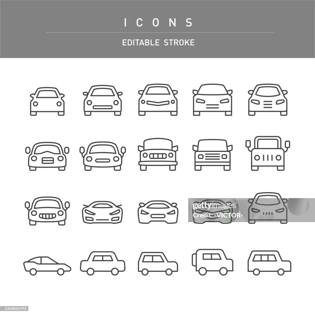 Iconos de coches - Line Series