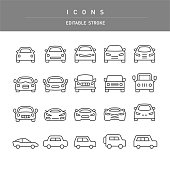 Car Icons - Line Series