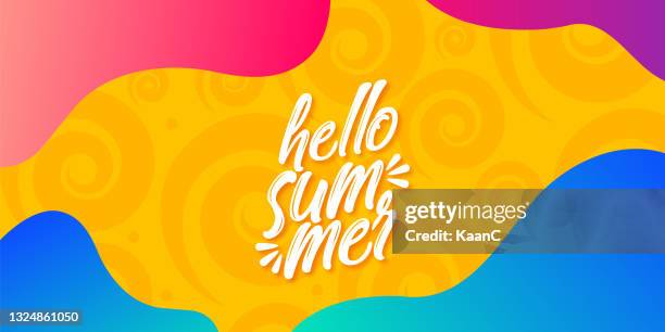 lettering composition of summer vacation stock illustration - welcome text stock illustrations