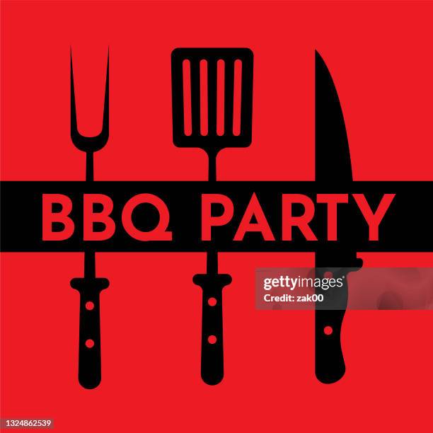 bbq utensil - grilling tools stock illustrations