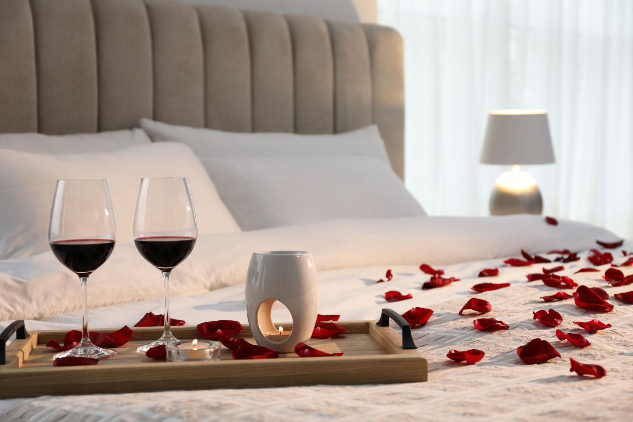 romantic evening setup