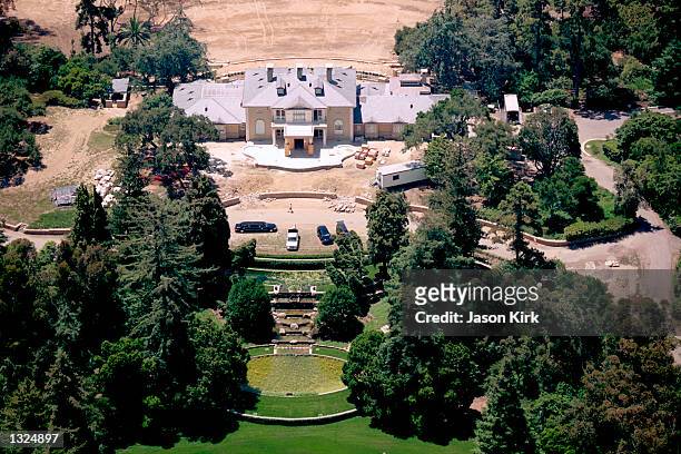The new home of talk show host Oprah Winfrey as seen from the air June 22, 2001 in Montecito, CA. It has been reported that Winfrey purchased the...