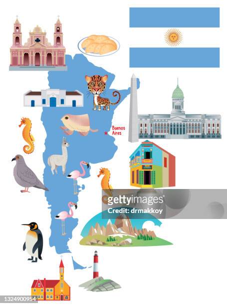 アルゼンチンの地図 - argentinian culture点のイラスト素材／クリップアート素材／マンガ素材／アイコン素材