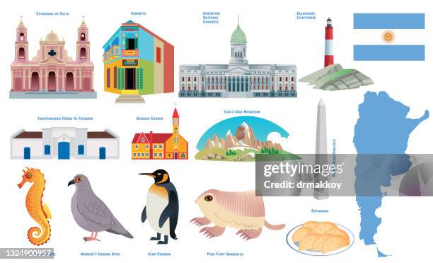 argentina symbols - la-boca-buenos-aires stock illustrations