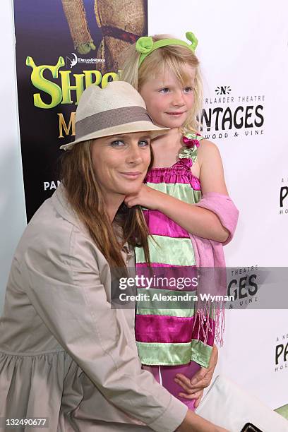 Rachel Griffiths and Adelaide Taylor at ""Shrek The Musical"" - Los Angeles Opening Night held at The Pantages Theatre on July 13, 2011 in Hollywood,...