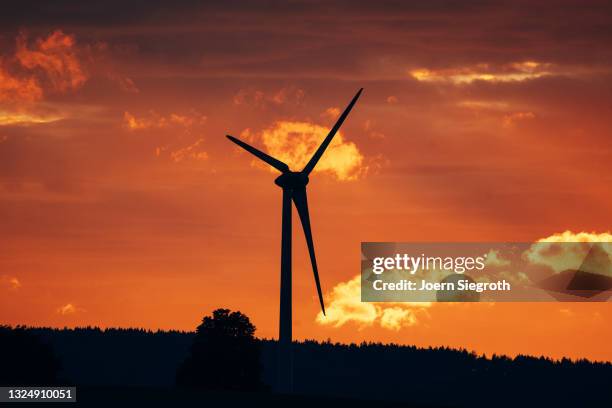 ein sonnenuntergang im sommer - nachhaltige entwicklung 個照片及圖片檔