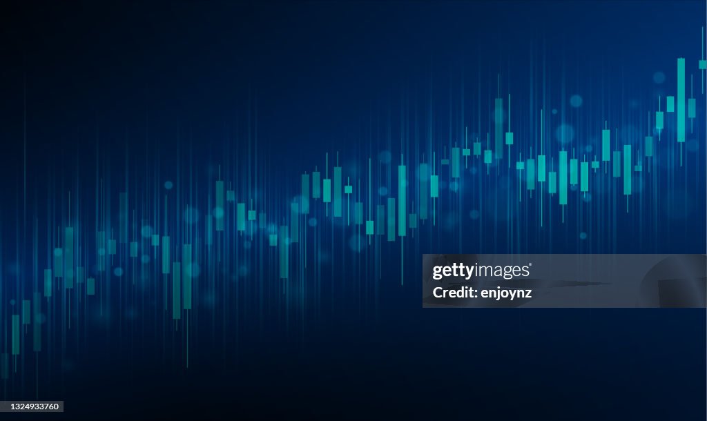 Stock market increasing background illustration