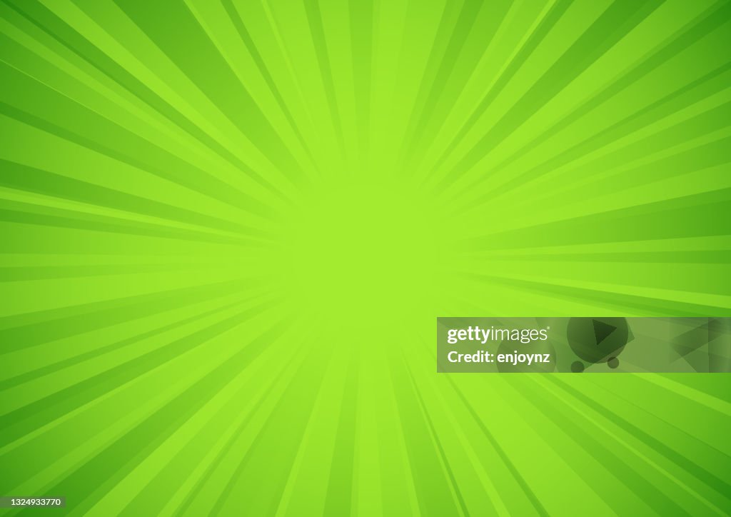 Green star burst background