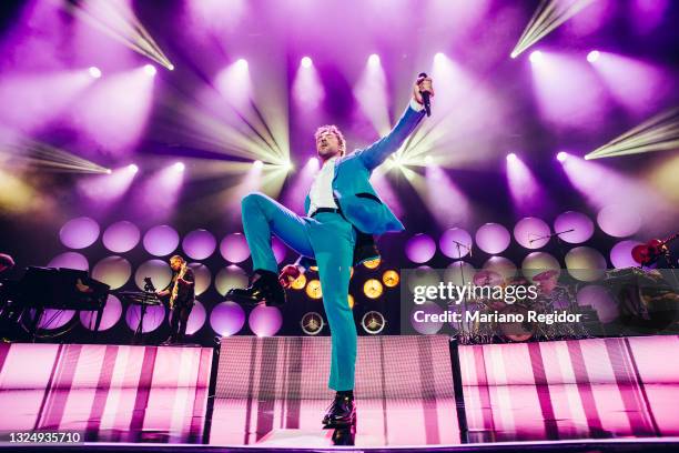 Spanish singer, songwriter, and actor David Bisbal performs on stage at Wizink Center on June 22, 2021 in Madrid, Spain.