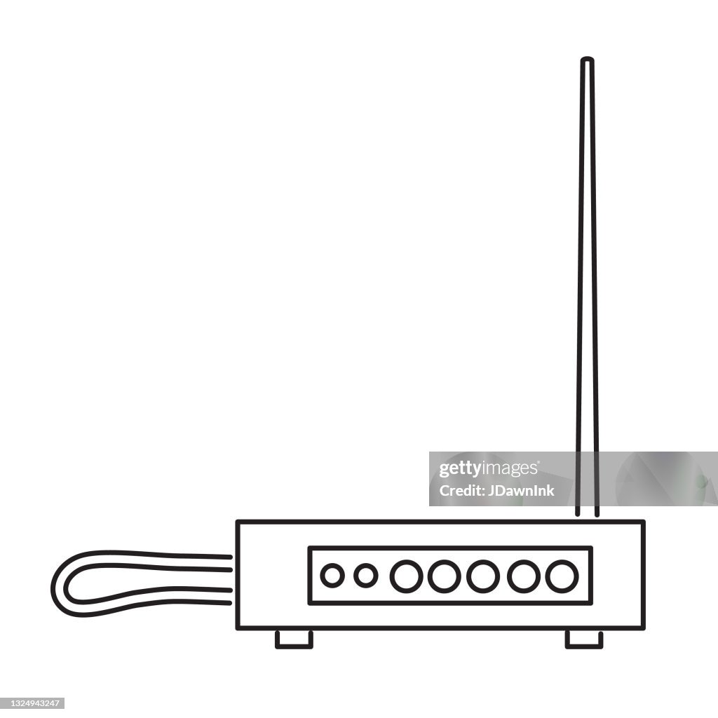 Thin line icon of a Theremin music instrument on white background