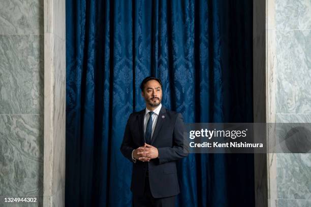 United States Representative Joaquin Castro is photographed for Los Angeles Times on May 13, 2021 in the Rayburn House Office Building in Washington,...