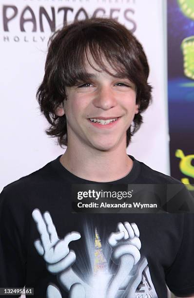 Zachary Gordon at ""Shrek The Musical"" - Los Angeles Opening Night held at The Pantages Theatre on July 13, 2011 in Hollywood, California.