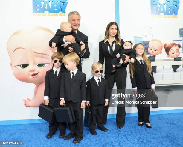 Alec Baldwin, Hilaria Baldwin and their children Rafael Baldwin, Eduardo Baldwin, Leonardo Baldwin, Romeo Baldwin, Lucia Baldwin and Carmen Baldwin...