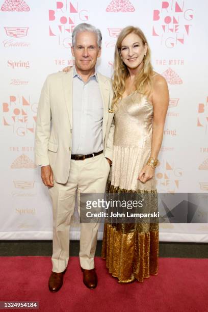 Deborah Dugan and guest attends the 2021 Moth Ball at Spring Studios on June 22, 2021 in New York City.