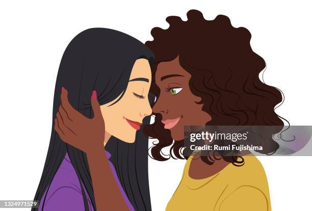 pure love - lesbian stock illustrations