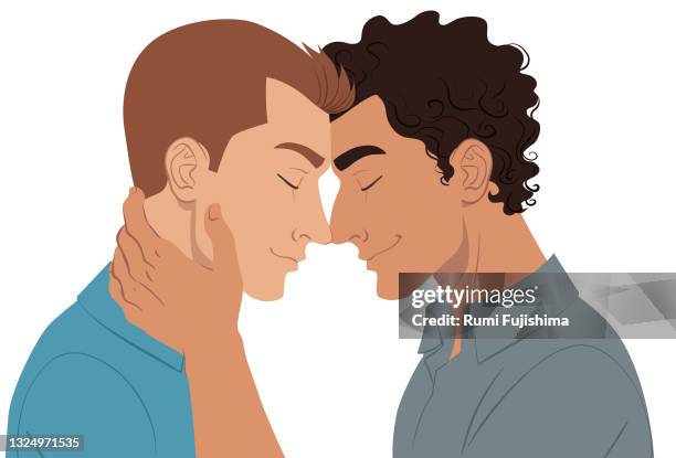 ilustraciones, imágenes clip art, dibujos animados e iconos de stock de amor puro - gay couple