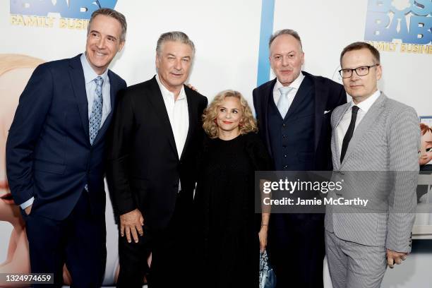 Jeff Hermann, Alec Baldwin, Amy Sedaris, Tom McGrath, and Michael McCullers attend as DreamWorks Animation presents The Boss Baby: Family Business...