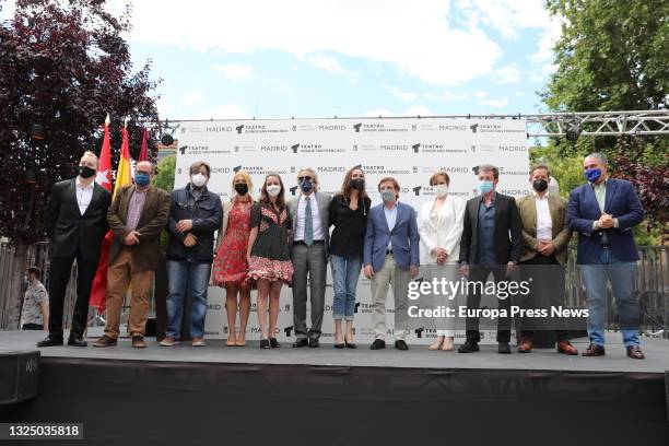 The delegate of the Area of Culture, Tourism and Sport of the Madrid City Council, Andrea Levy ; the actor Micky Molina ; the actress Maria Brranco ;...