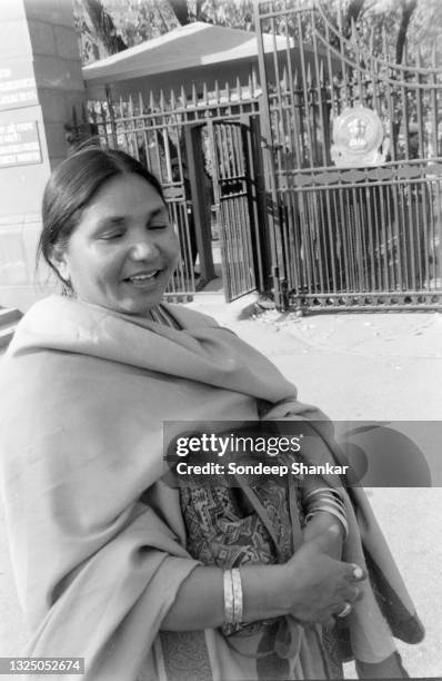 Bandit Queen turned politician Phoolan Devi seen at Parliament House in New Delhi, India, February 28, 1997.