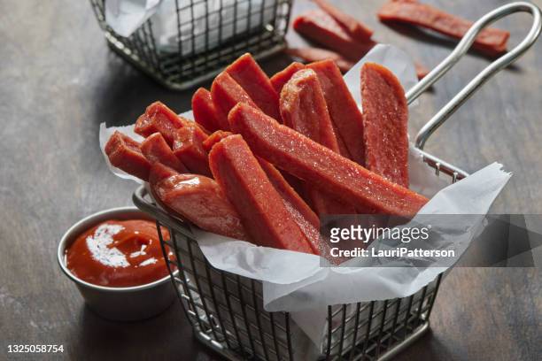 deep fried spiced ham fries - spam stock pictures, royalty-free photos & images