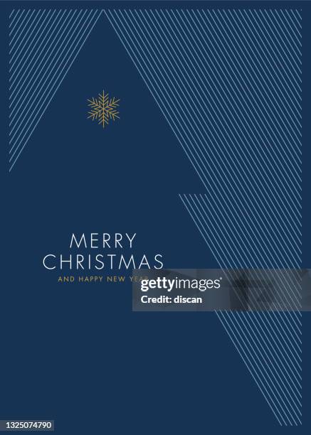grußkarte mit stilisiertem weihnachtsbaum. - weihnachtskarte stock-grafiken, -clipart, -cartoons und -symbole