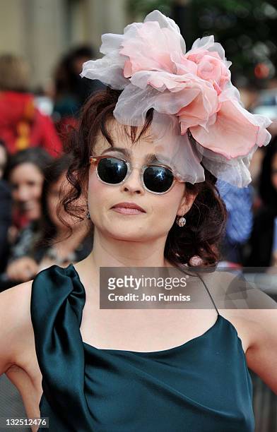 Actress Helena Bonham Carter attends the ""Harry Potter And The Deathly Hallows Part 2"" world premiere at Trafalgar Square on July 7, 2011 in...