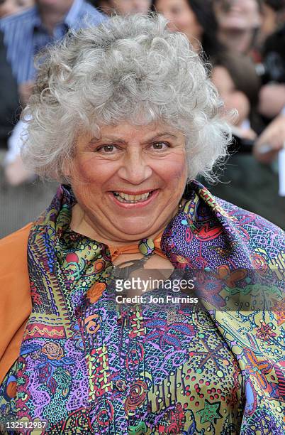 Miriam Margolyes attends the ""Harry Potter And The Deathly Hallows Part 2"" world premiere at Trafalgar Square on July 7, 2011 in London, England.