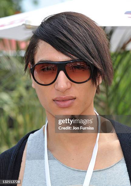 Nat Weller poses at the Barclaycard Unwind VIP Pod during Wireless Festival 2011 at Hyde Park on July 2, 2011 in London, England.