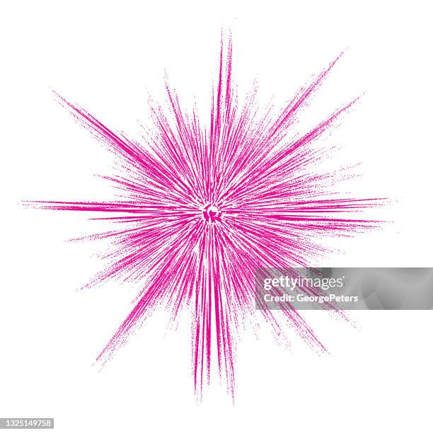 exploding rays design element - atom fusion stock illustrations
