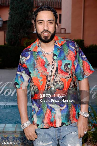 French Montana attends the RHUDE SS22 Runway Show on June 23, 2021 in Beverly Hills, California.