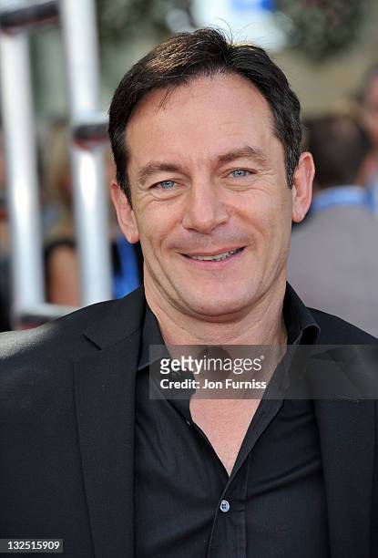 Actor Jason Isaacs attends the ""Harry Potter And The Deathly Hallows Part 2"" world premiere at Trafalgar Square on July 7, 2011 in London, England.