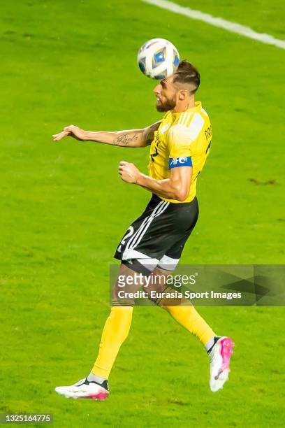Fernando Recio Comi of Lee Man in action during the AFC Cup Group J match between Eastern and Lee Man at the Hong Kong Stadium on June 23, 2021 in...