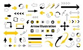 Set of colorful arrow icon vector material