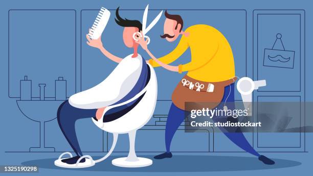 barber shop - barber stock illustrations