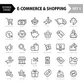E-Commerce Line Icons. Editable Stroke_Set1